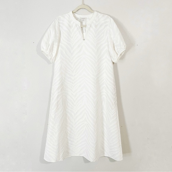 Lafayette 148 New York Ida Dress In Refined Italian Zebra Jacquard - Picture 9 of 12